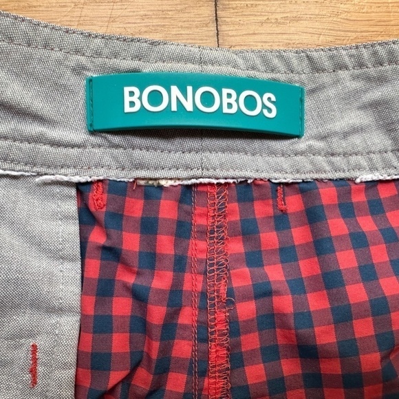 Bonobos Men's Size M? Swim Trunks 7-Inch Red Blue Plaid - Picture 6 of 10